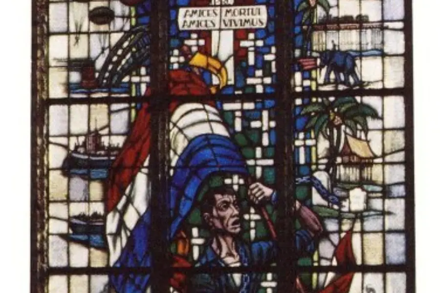WA169 2 Herdenkingsraam Bevrijding 1940 1945 Grote Kerk Markt jpg