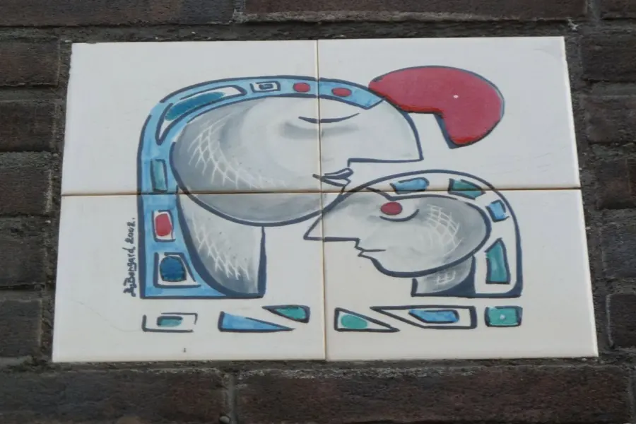 WA066 2 Tegeltableaus Zents Schuijlensteeg Schoolstraat jpg