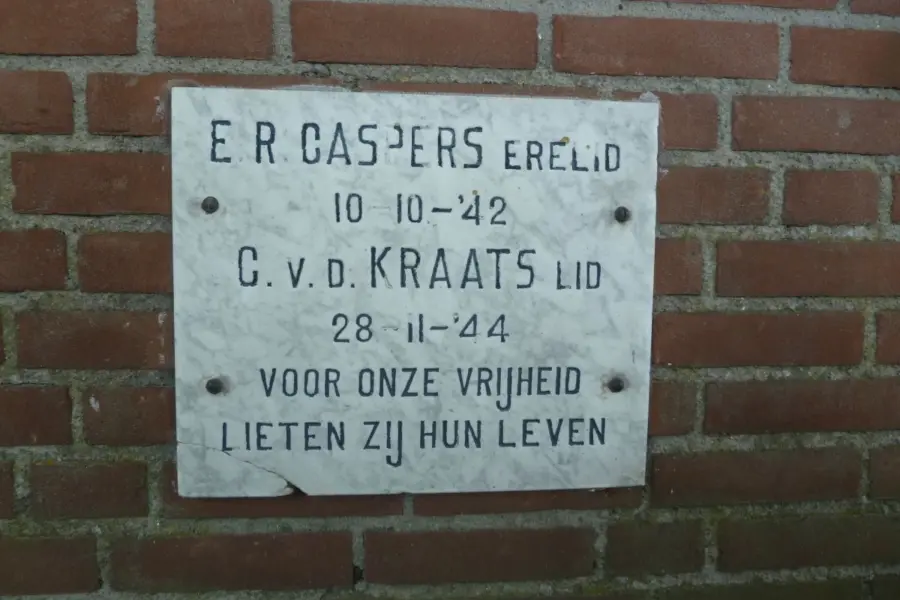 WA175 4 Gedenksteen bij korfbalvereniging KV Wageningen vh VADA Dolderstraat 88 Onbekend JPG