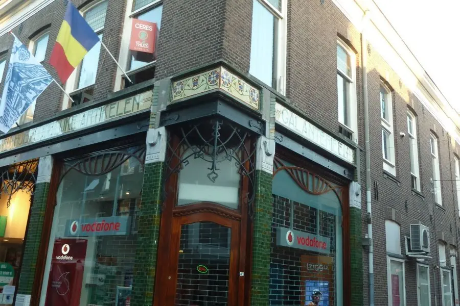 WA190 3 Tegelrand belettering Galanterieën Hoogstraat Molenstraat JPG